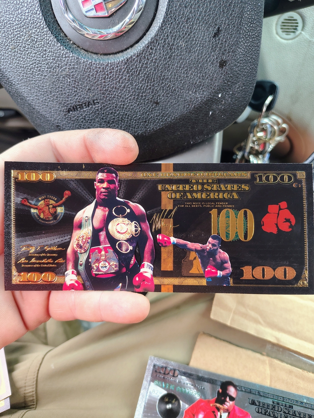 Mike Tyson Collectible Novelty $100 Card - Black & Gold